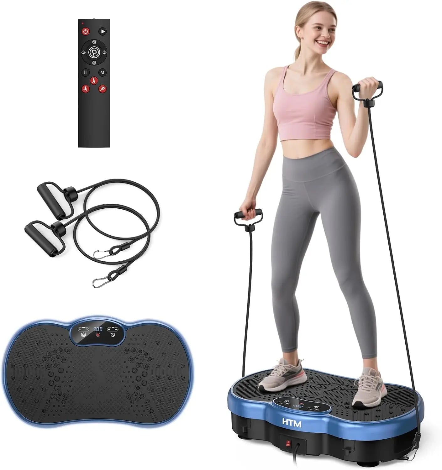 Fitness Vibration Plate Vibrate Exercise Machine Calorie Tracking 120 Speed Levels Whole Body Power Plate Home Gym Fat Burning