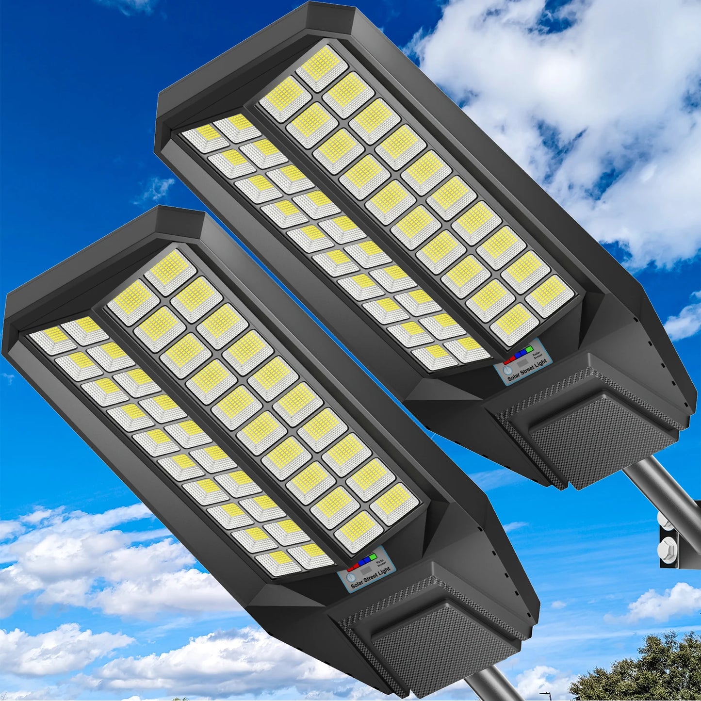 2PACK 8000W Solar Light Outdoor Solar Street Light With Motion Sensor Garden Wall Lamp Waterproof Solar Powerful Street Light