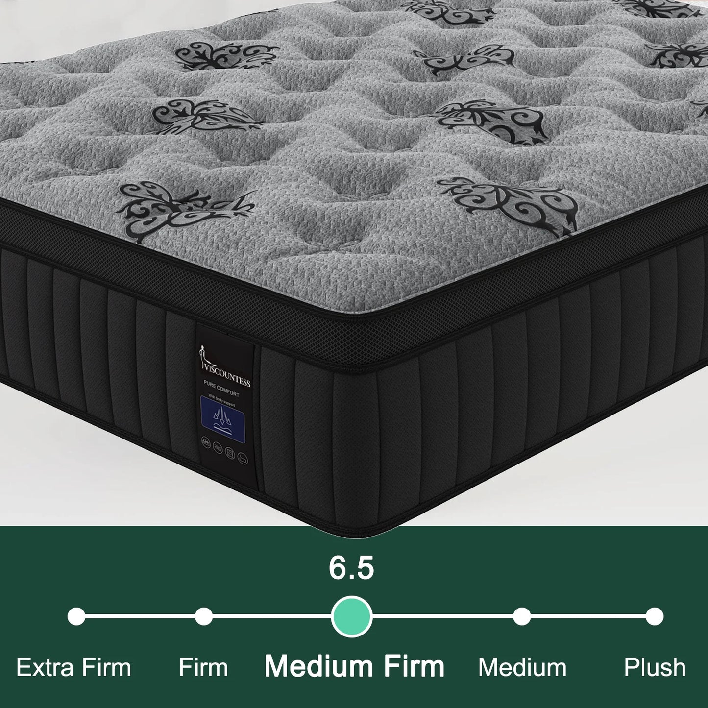 9"12"14" Twin Full Queen King Size Memory Foam Pocket Spring Hydird Mattress In A Box Medium Firm Cool Sleep Motion Isolation