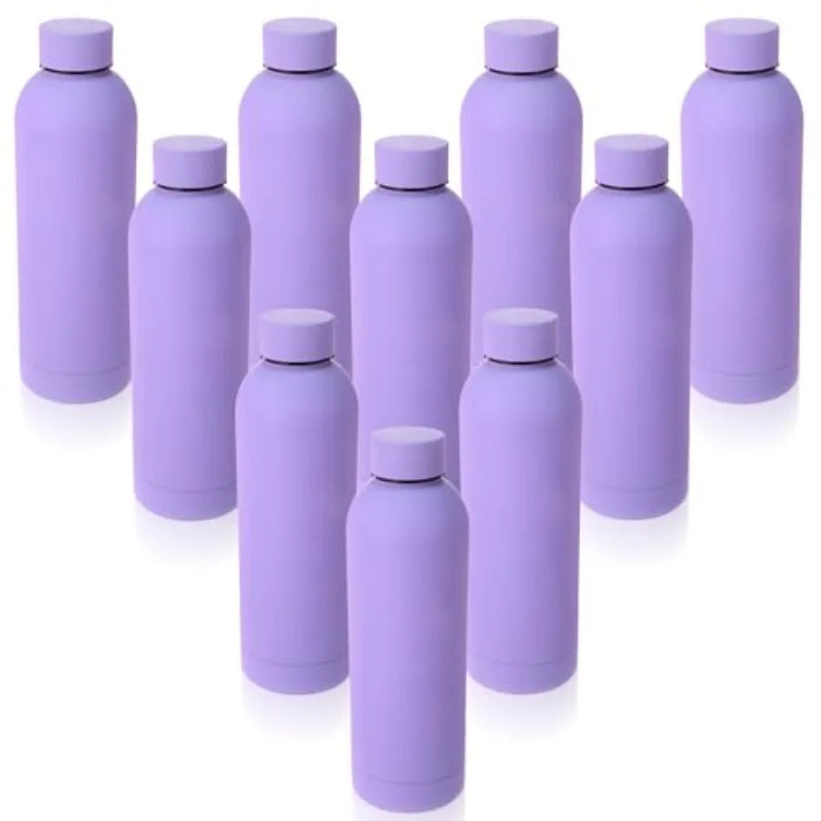 10 Pcs Stainless Steel Water Bottle Bulk Teacher Employee Appreciation Gifts School Double Layer Vacuum 17 oz Small Mouth Sport