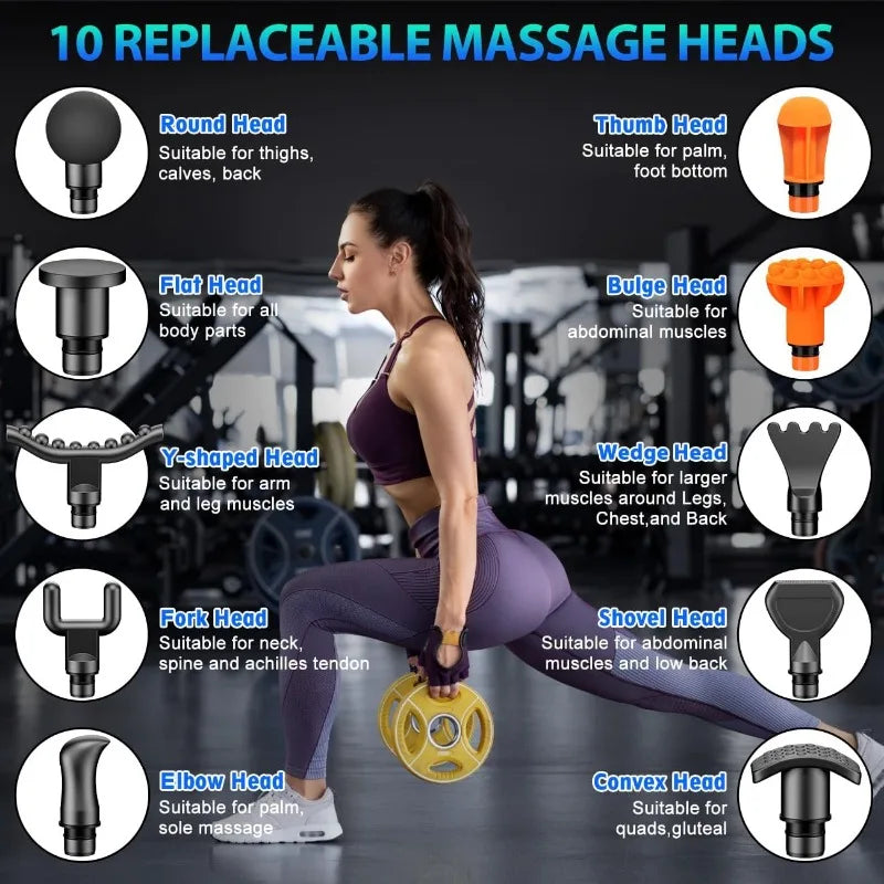 TOLOCO Massage Gun, Deep Tissue Back Massage for Athletes for Pain Relief, Percussion Massager