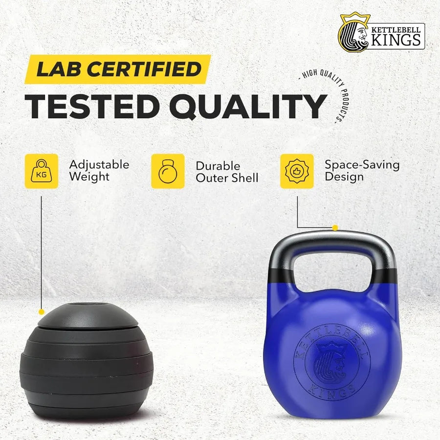Kettlebell Kings Competition Kettlebells Weight (33mm handle) 14 KG | Hand weights Workout Gym Equipment & Strength training set