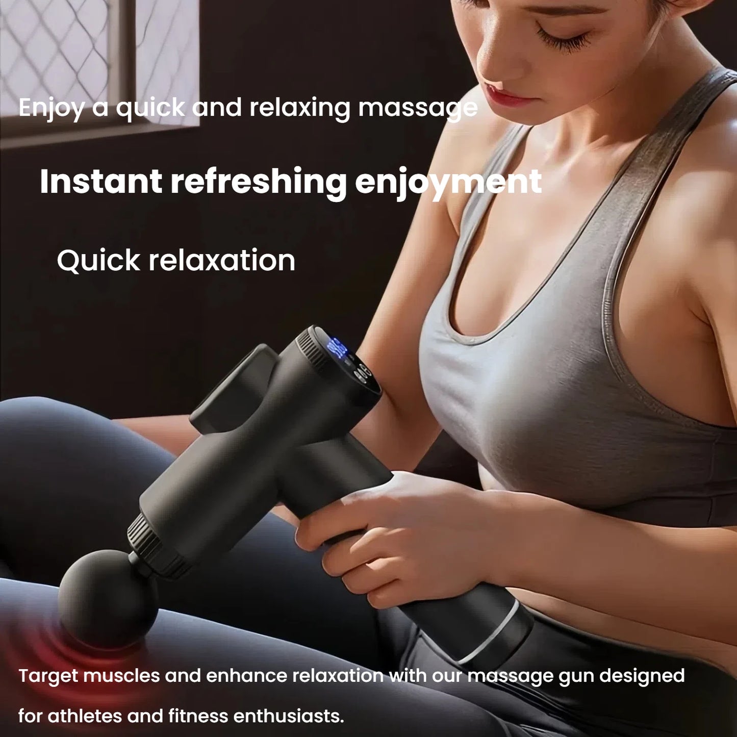 8 Attachment Multi Speed Massage Gun Professional Deep Tissue Muscle Massager for Body Relaxation