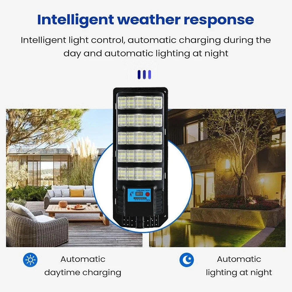 Solar Street Light Road Area Lamp Commercial LED Outdoor Dusk to Dawn Lighting Motion Sensor Garden Lights Lamps Waterproof