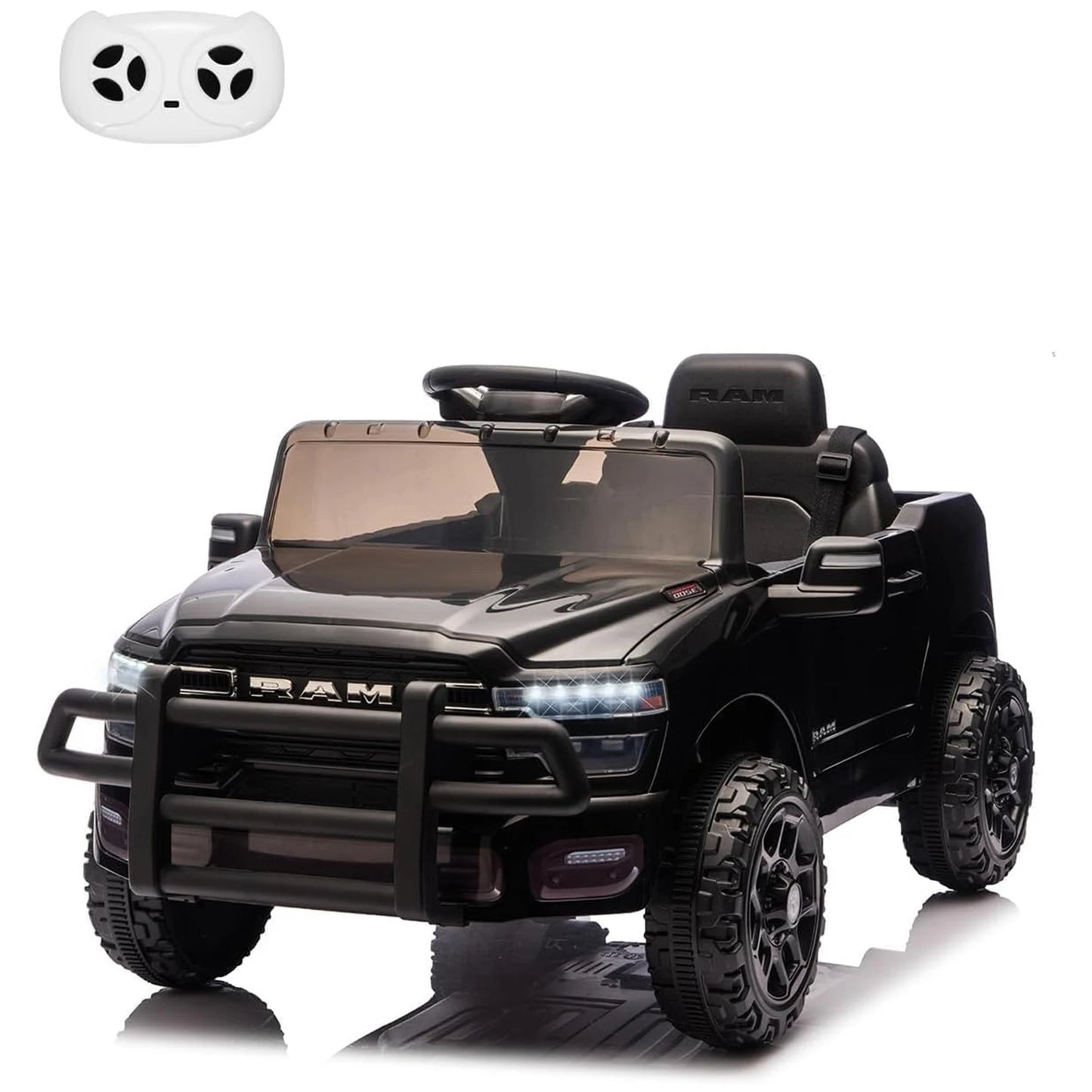 12V Electric Ride On Truck Car w/Remote Control, Electric Pickup Car Toy for Kids Toddlers,Spring Suspension, LED Lights, Music
