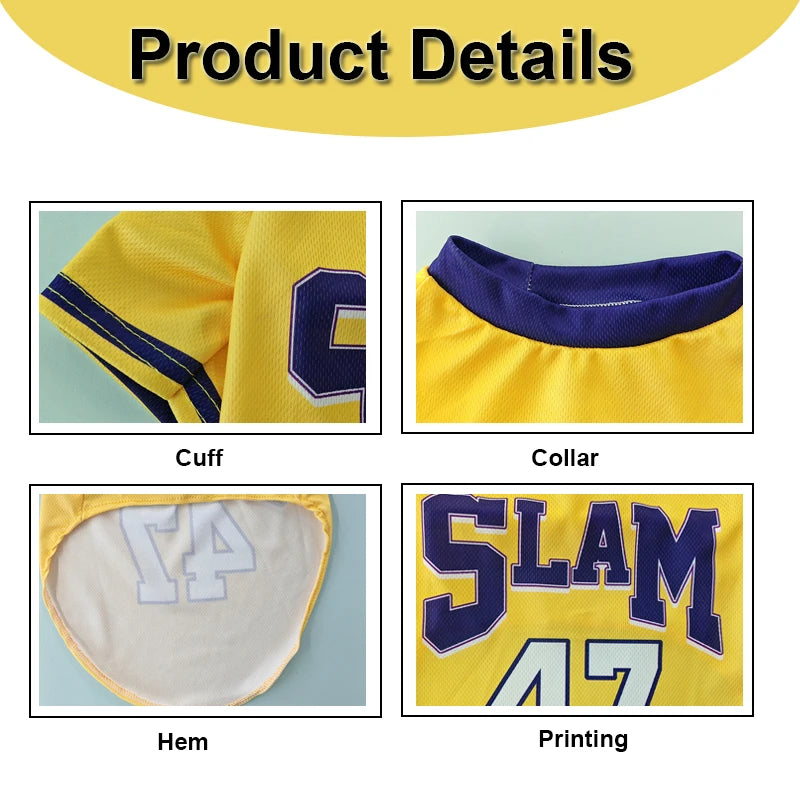 47 Mesh Breathable Dog Clothes Teddy Sport Large Dog Jersey Basketball Clothing Puppy T-Shirts Summer Pet Cat Shirts