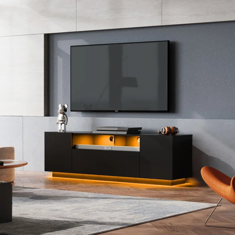 GALAXHERO TV Stand for 65 Inch TV Entertainment Center with Storage Cabinet Modern TV Console for Living Room with Ample Storage