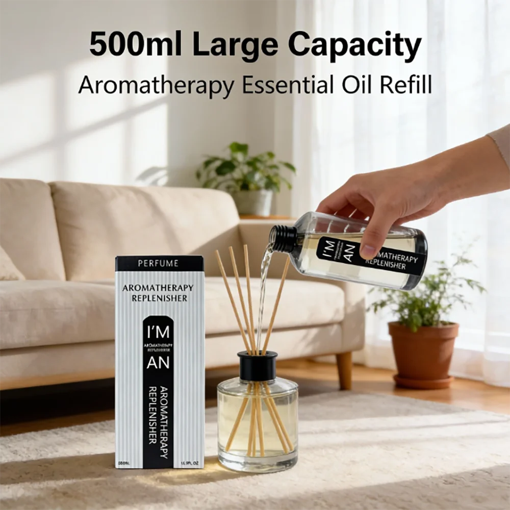 500ML Ritz Carlton Marriott Hilton Fireless Fragranc Oil for Home Hotel Car Reed Diffuser Aromatherapy Replenisher Essential Oil
