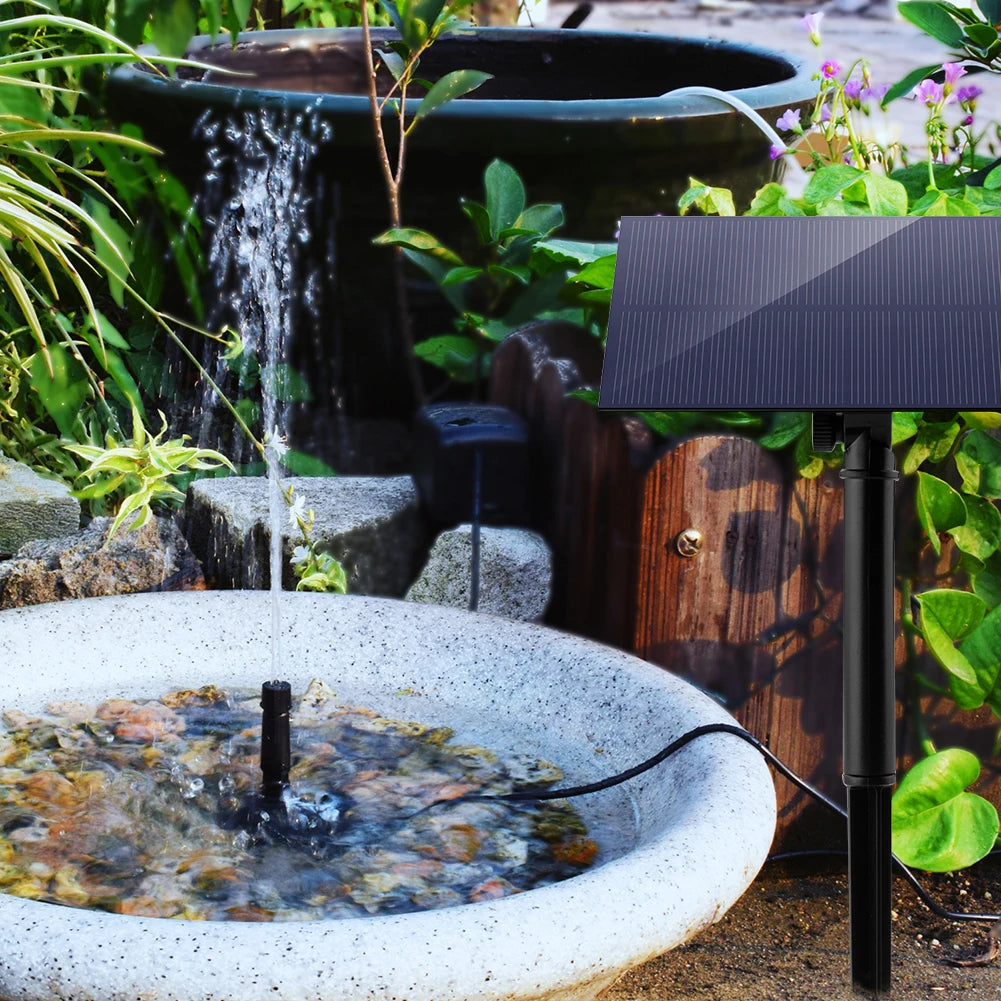 5W 5V Fountain Panel Pump Garden Decoration with Stake Solar Panel Water Pump Watering System Energy Saving Kits for Fish Tank