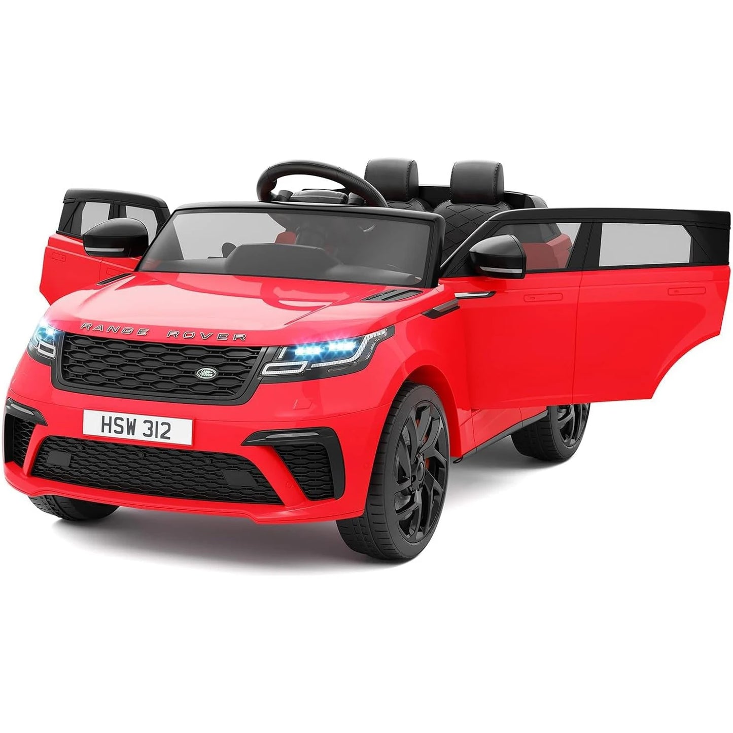 Kids Electric Car with Remote Control Ride-on Toy for Ages 4-8 Years with MP3 Player, Features Rocking Mode & Pull Rod Operation