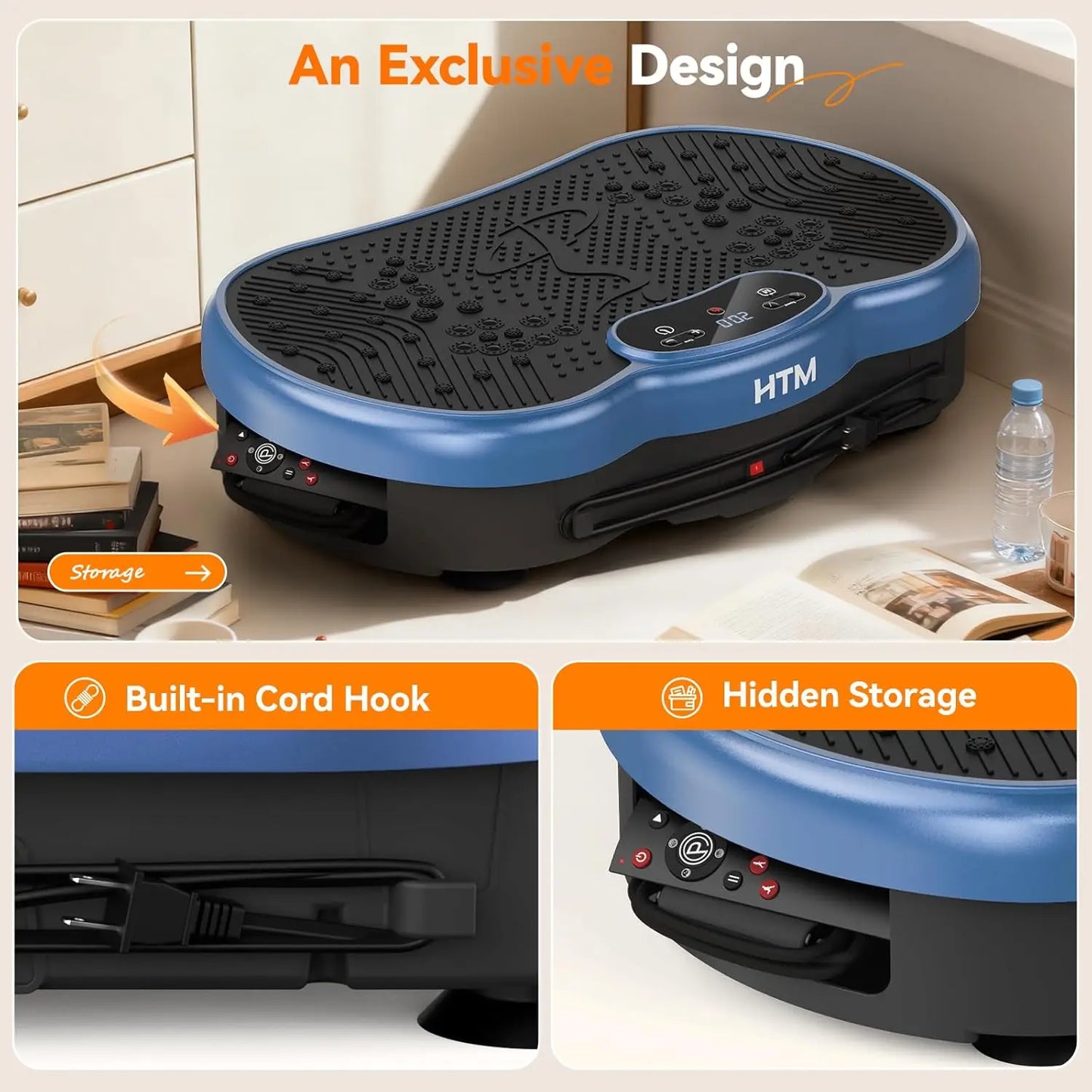 Fitness Vibration Plate Vibrate Exercise Machine Calorie Tracking 120 Speed Levels Whole Body Power Plate Home Gym Fat Burning