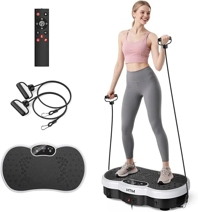 Fitness Vibration Plate Vibrate Exercise Machine Calorie Tracking 120 Speed Levels Whole Body Power Plate Home Gym Fat Burning
