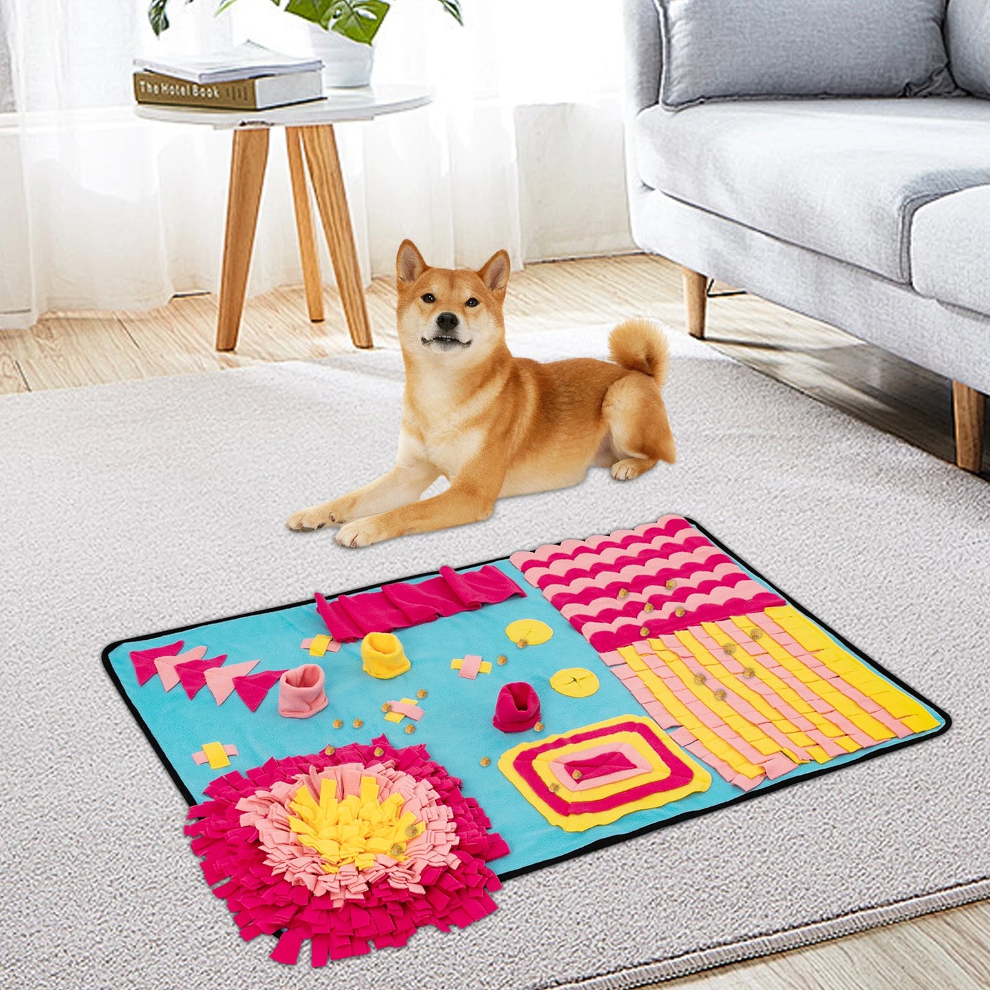 Snuffle Mat for Dogs Large Pet Feeding Mat Slow Eat Interactive Puzzle Game Durable Fleece Machine Washable