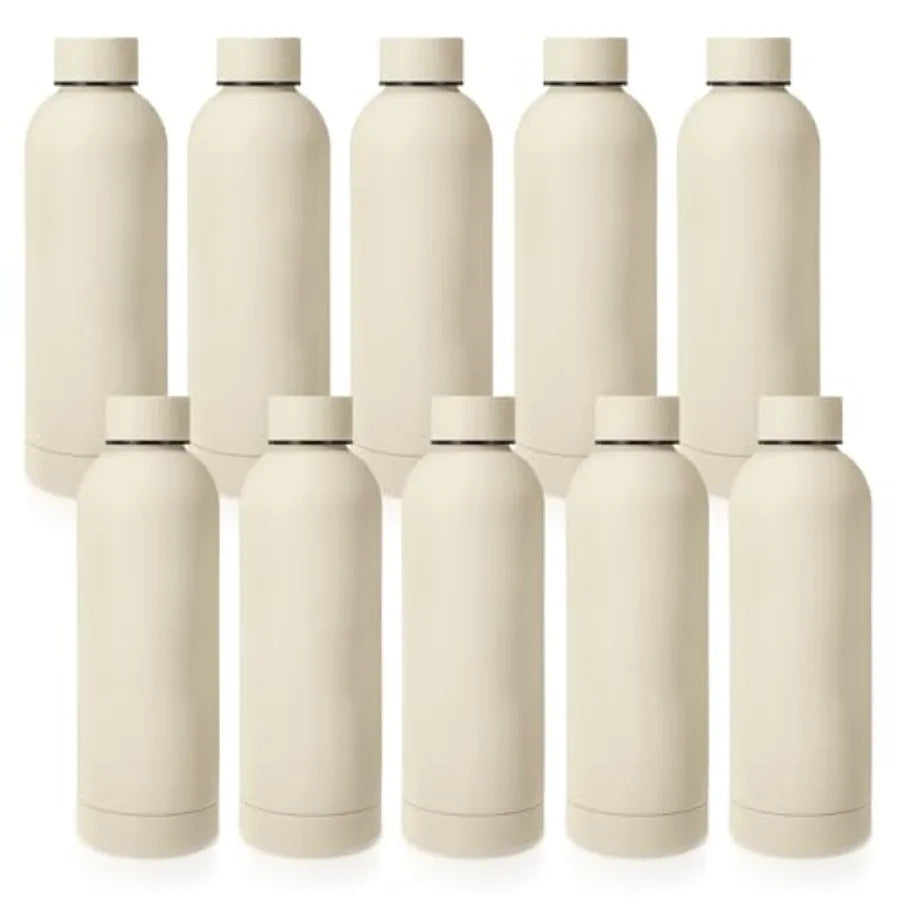 10 Pcs Stainless Steel Water Bottle Bulk Teacher Employee Appreciation Gifts School Double Layer Vacuum 17 oz Small Mouth Sport