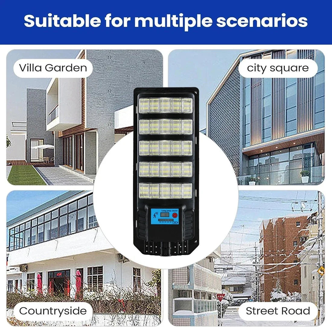 Solar Street Light Road Area Lamp Commercial LED Outdoor Dusk to Dawn Lighting Motion Sensor Garden Lights Lamps Waterproof