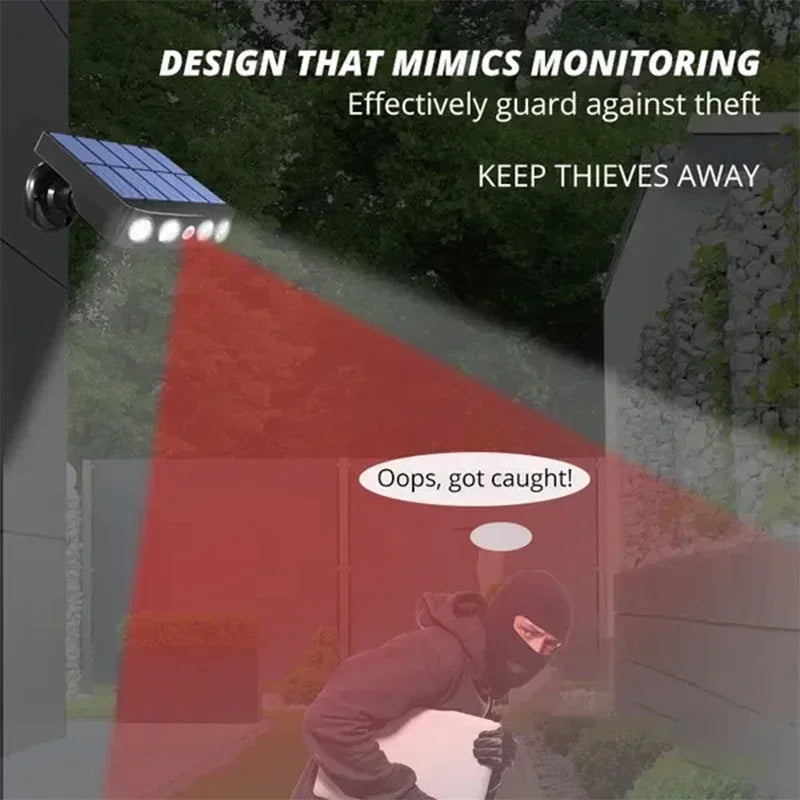 Solar Security Light Outdoor 4 LED Motion Sensor Wall Lamp Waterproof Night Work Light Garden Street Yard Walkway Patio
