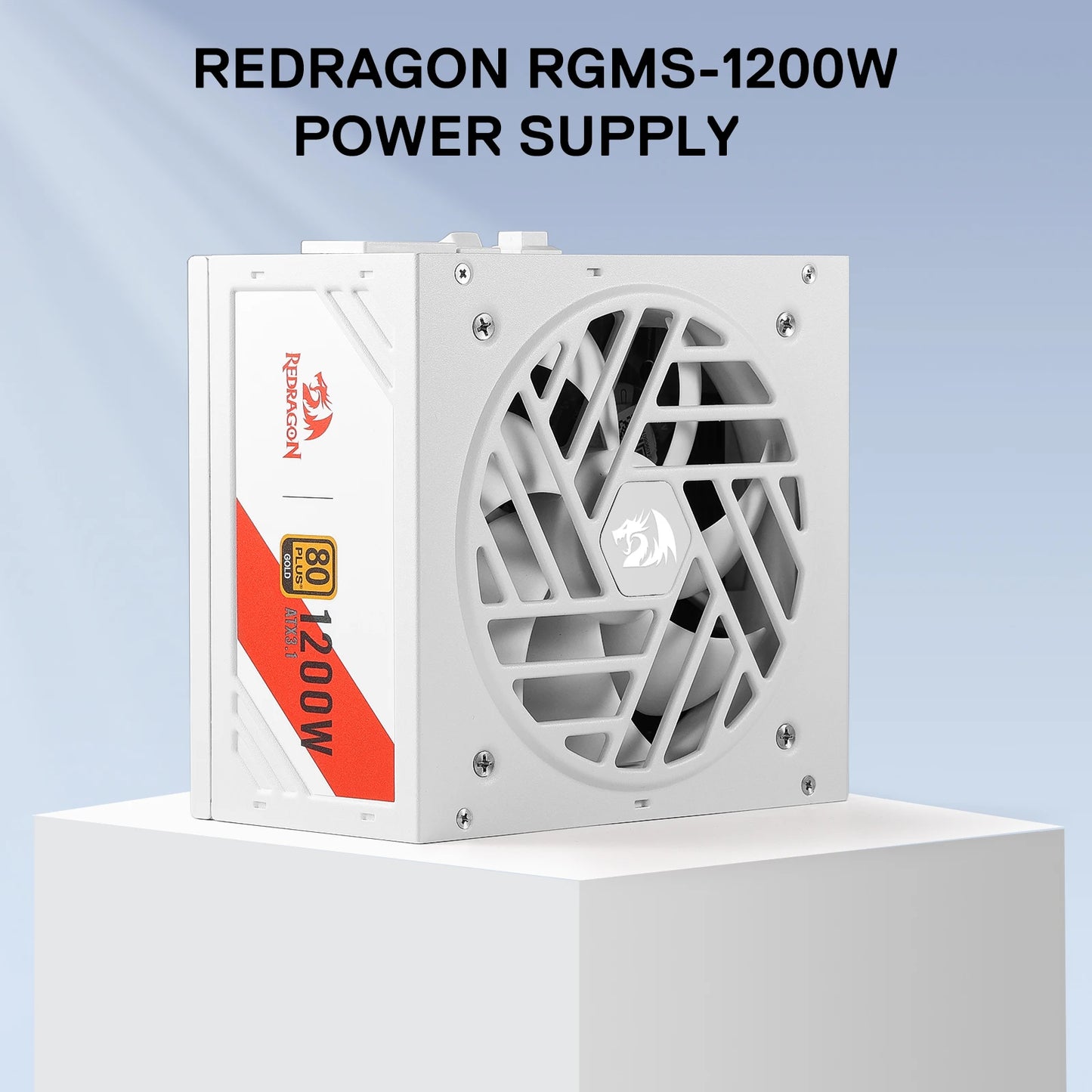 Redragon RGMS-1200W PRO 80+ Gold 1200 Watt w/Upgraded ATX 3.1 & PCIe 5.1 Fully Modular, Compact 150mm Size Power Supply