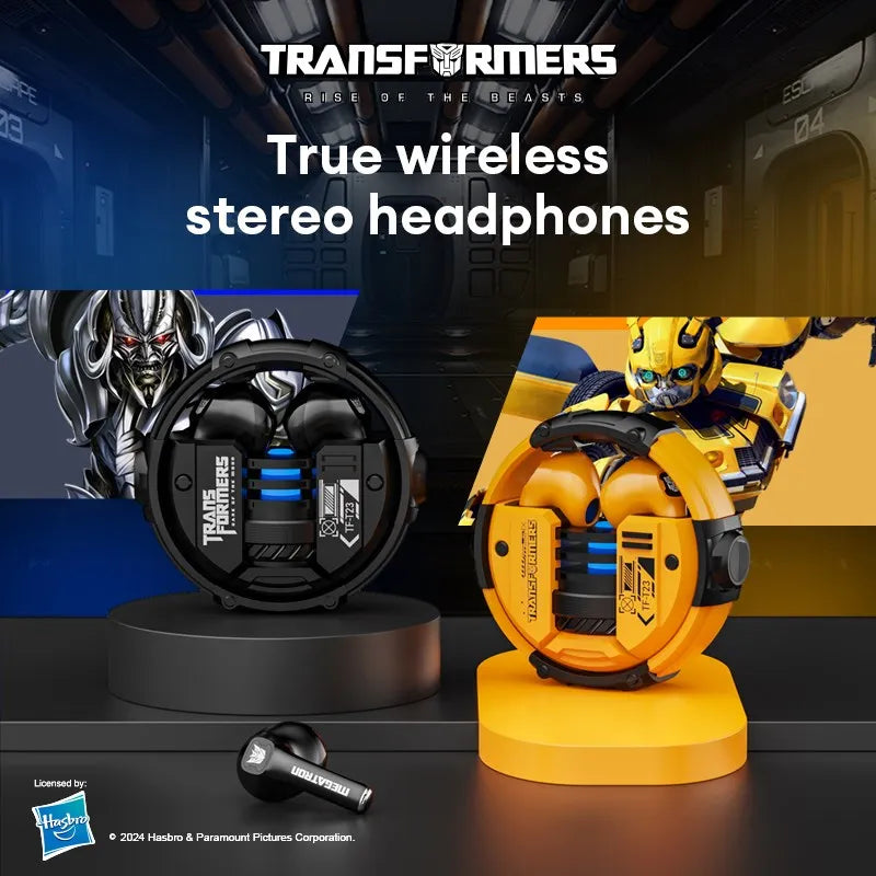 Ship From US Transformers Wireless Bluetooth Earphones Low Latency Gaming Headset TF-T23 HD Call with Mic Earbuds Sport