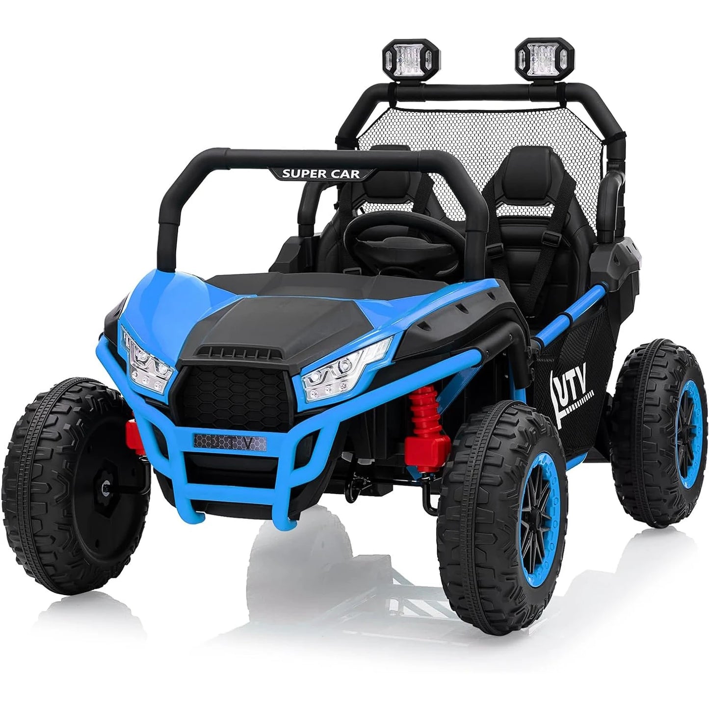 2-Seater Kids Electric Vehicle for Ages 3+,Ride on Car UTV,with Parent Remote Control,400w Motors,4.5MPH, Four-Wheel Suspension