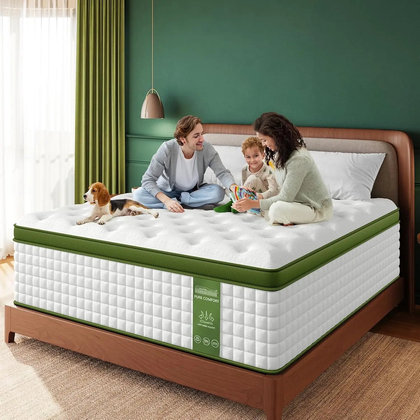 BedStory 12'' Full/King/Queen Size Mattress, Hybrid Mattress, Gel Memory Foam & Pocket Springs for Pressure Relief & Support