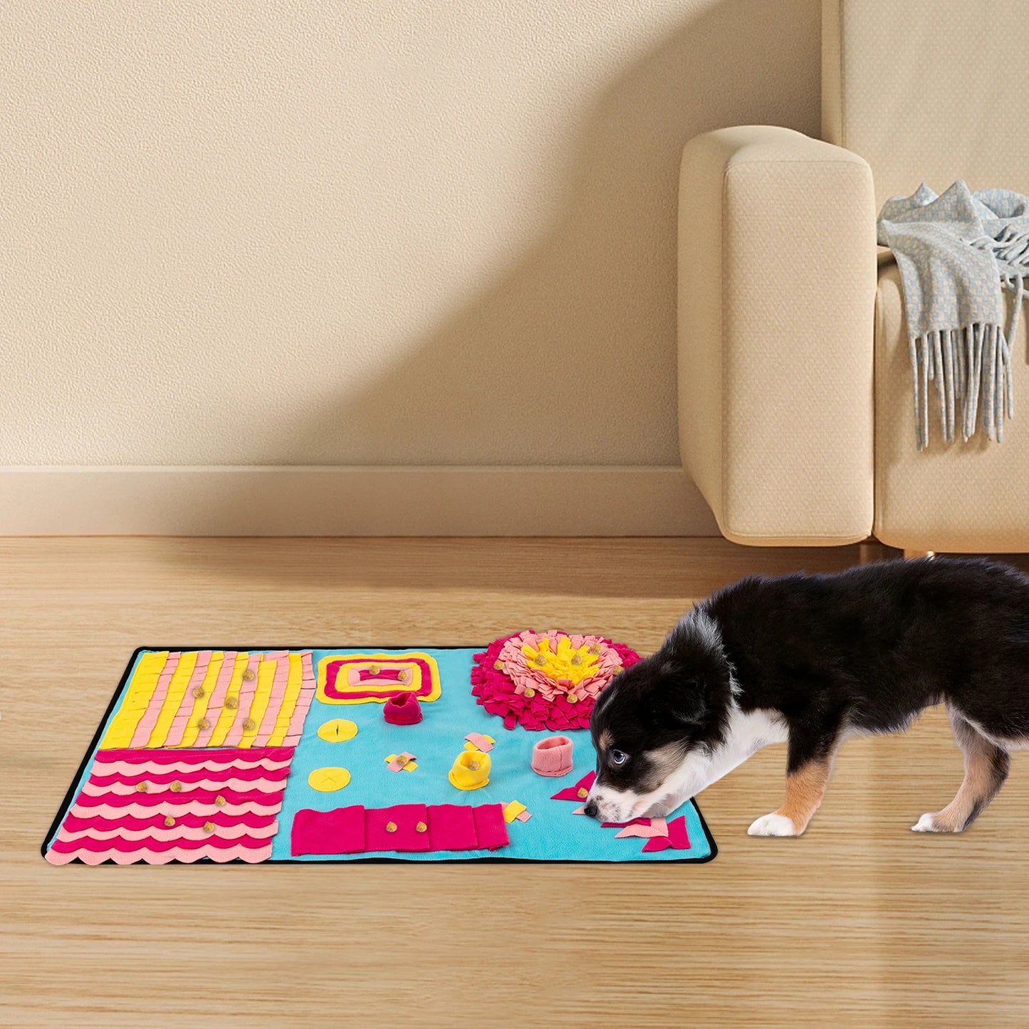 Snuffle Mat for Dogs Large Pet Feeding Mat Slow Eat Interactive Puzzle Game Durable Fleece Machine Washable