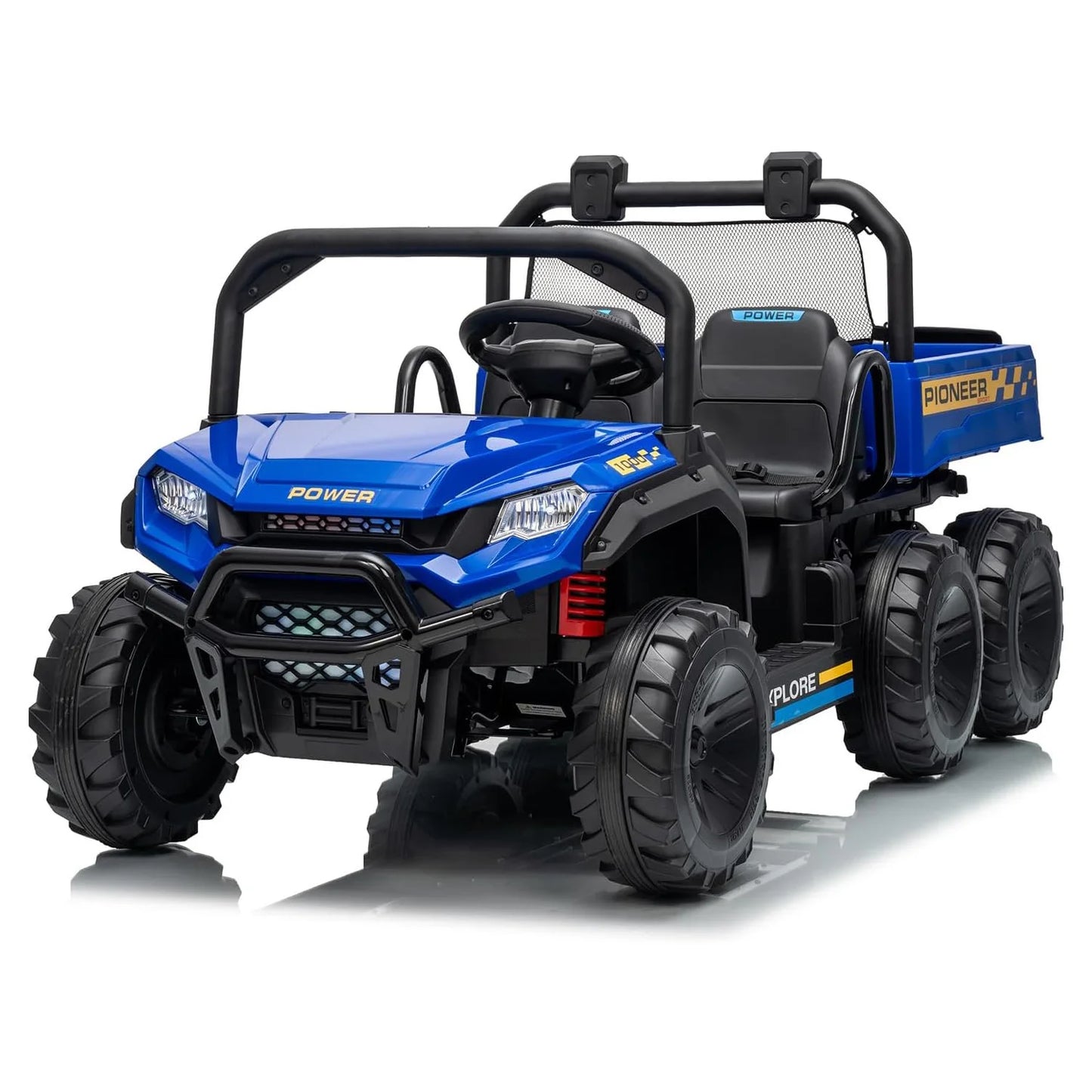 24V 4WD Electric Dump Truck for Kids Boys Girls 2-Seater Ride-on Toy with Parent Remote Control,Music Player, Off-Road Vehicle