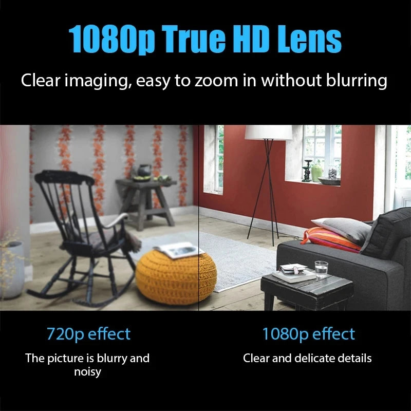 1080P HD Mini WiFi Camera with Night Vision - Wireless Indoor Security Cam for Baby, Pet, Home Monitoring, Remote Viewing