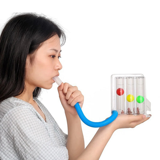 3 Balls Breath Measurement System  Lung Function Breathing Exerciser Lightweight for Improvement Rehabilitation Equipment