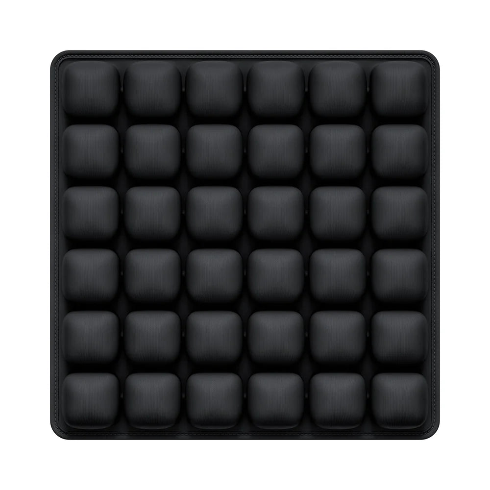 Adjustable Press-to-Inflate Seat Cushion | Pressure Relief for Office, Car & Airplane, Fabric Breathable & Anti-Slip,