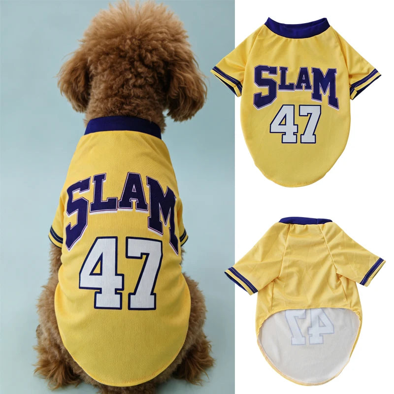 47 Mesh Breathable Dog Clothes Teddy Sport Large Dog Jersey Basketball Clothing Puppy T-Shirts Summer Pet Cat Shirts