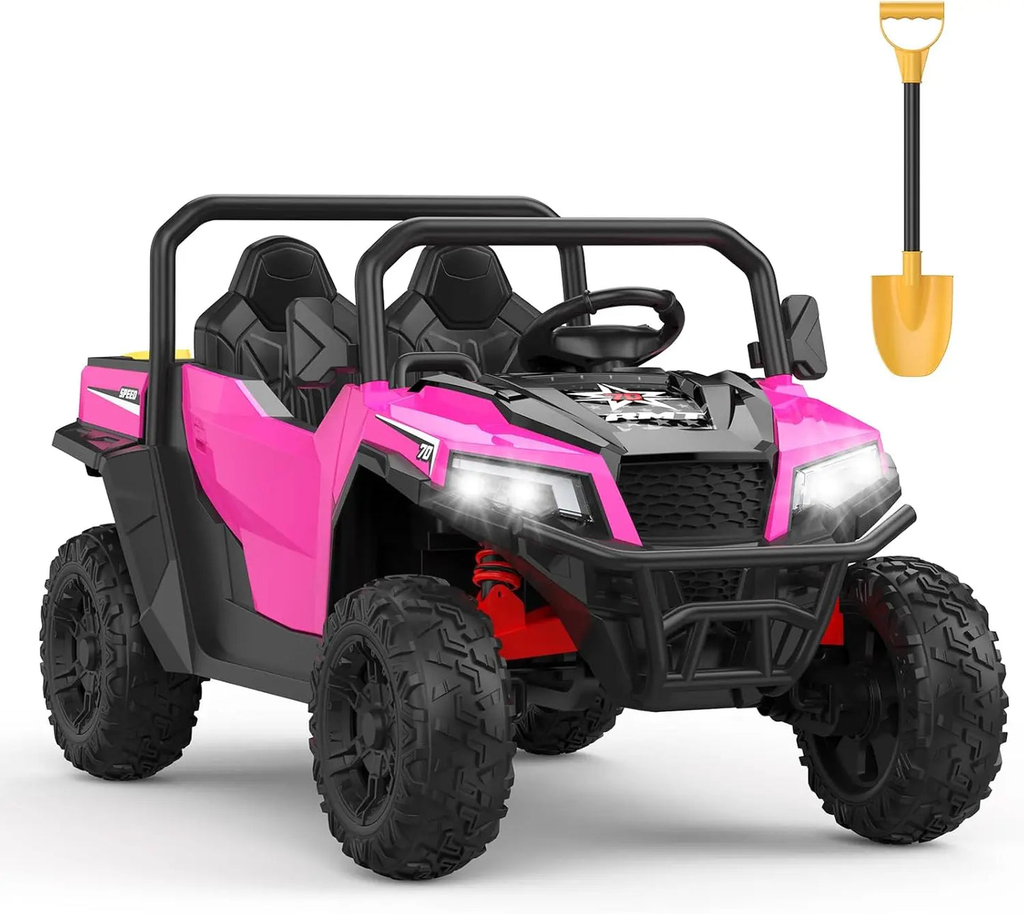 24V Ride On Dump Truck for Big Kids 4x4 Electric Car with Remote Control, Shovel, Bluetooth & Music Kids Electric Ride On Toys