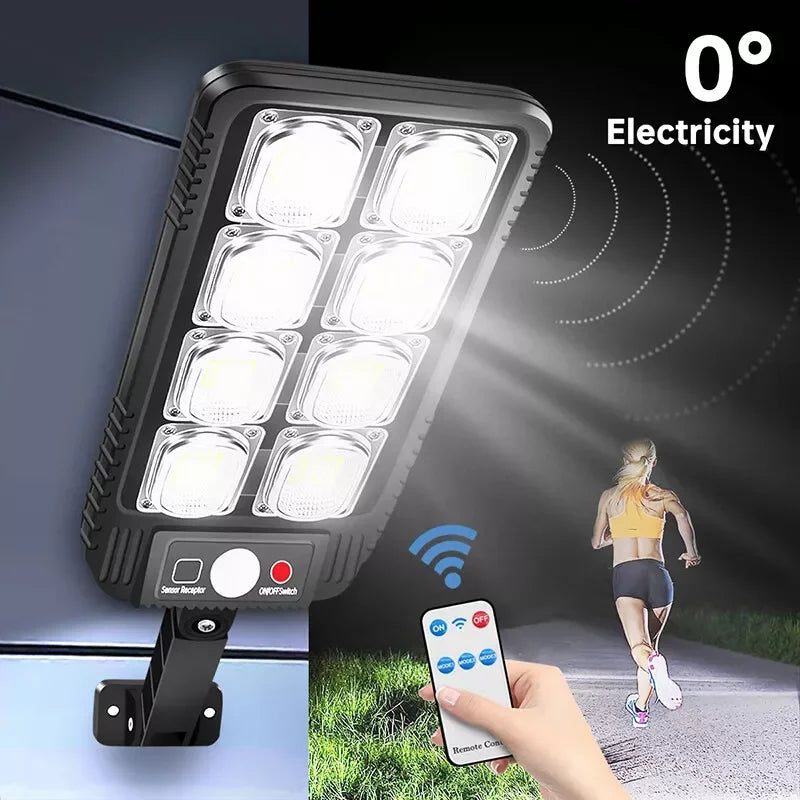 Outdoor Solar Street Light Motion Sensor LED Wall Lamp Waterproof Night Light Commercial Dusk to Dawn for Garden Courtyard