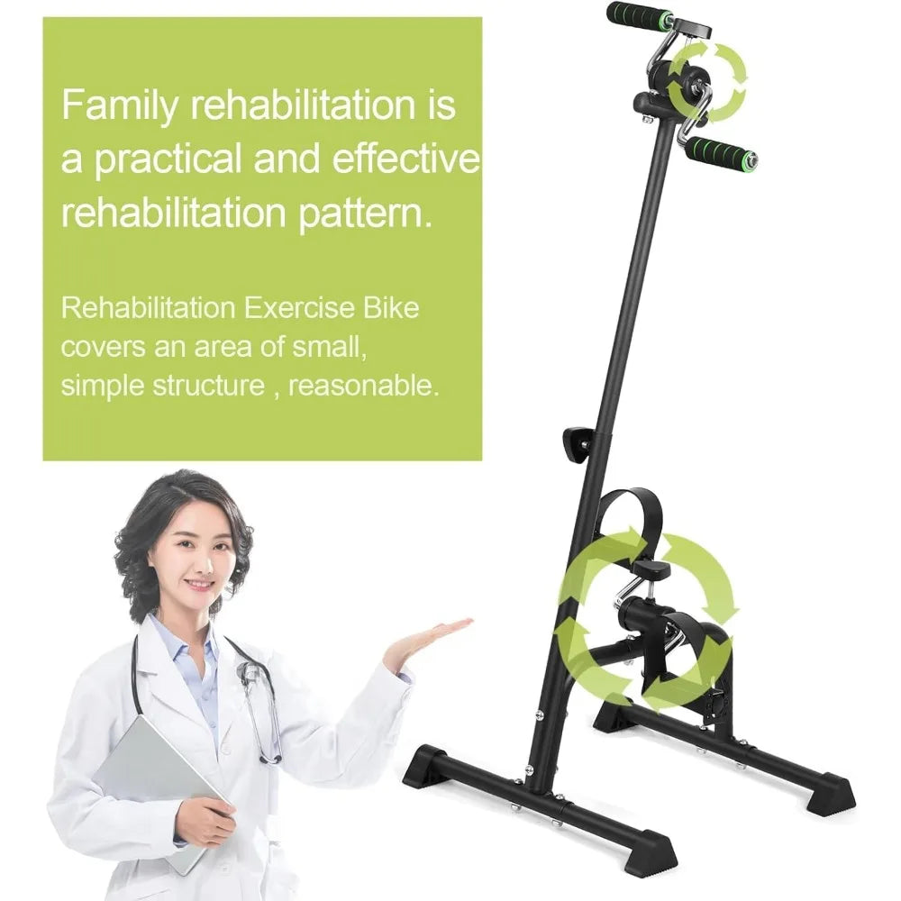 Exercise Bike for Seniors,Pedal Exerciser Bike Hand Arm Leg and Knee Peddler Adjustable Exercise Equipment for Seniors,Elderly F