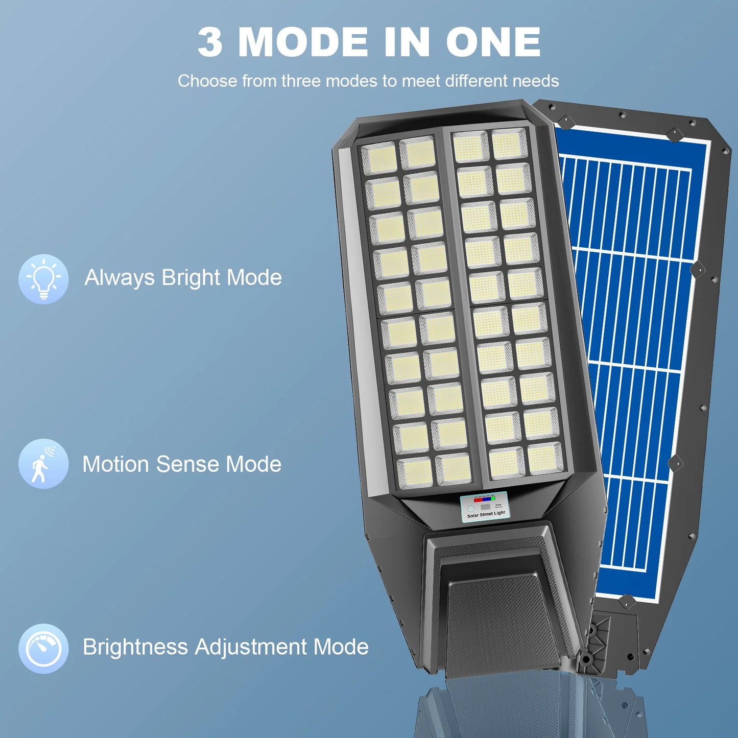Outdoor solar light 8000W LED garden light solar panel light iP65 waterproof motion sensor street light