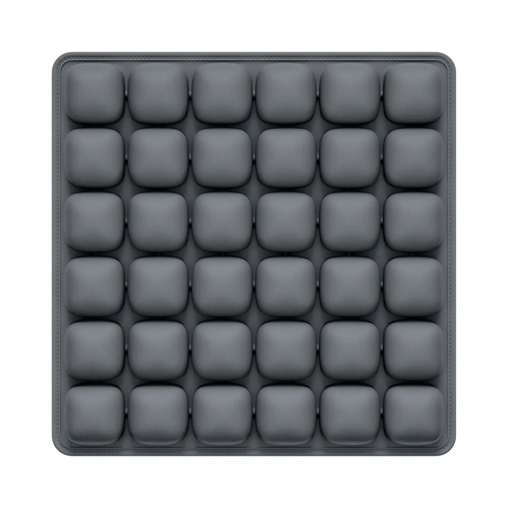 Adjustable Press-to-Inflate Seat Cushion | Pressure Relief for Office, Car & Airplane, Fabric Breathable & Anti-Slip,