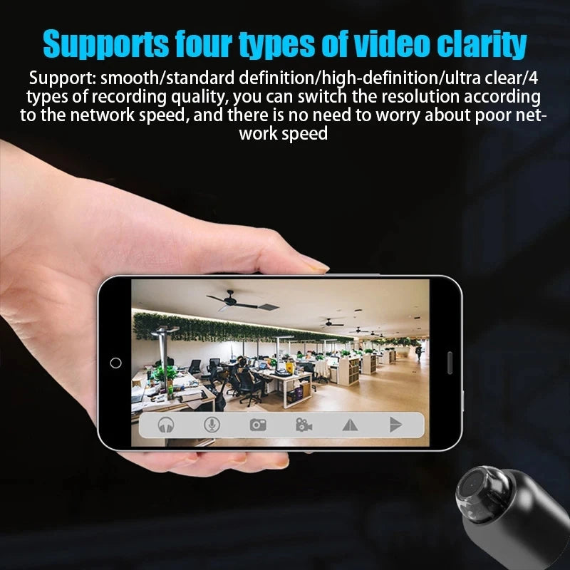 1080P HD Mini WiFi Camera with Night Vision - Wireless Indoor Security Cam for Baby, Pet, Home Monitoring, Remote Viewing