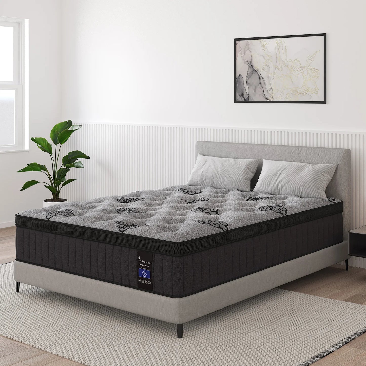 9"12"14" Twin Full Queen King Size Memory Foam Pocket Spring Hydird Mattress In A Box Medium Firm Cool Sleep Motion Isolation