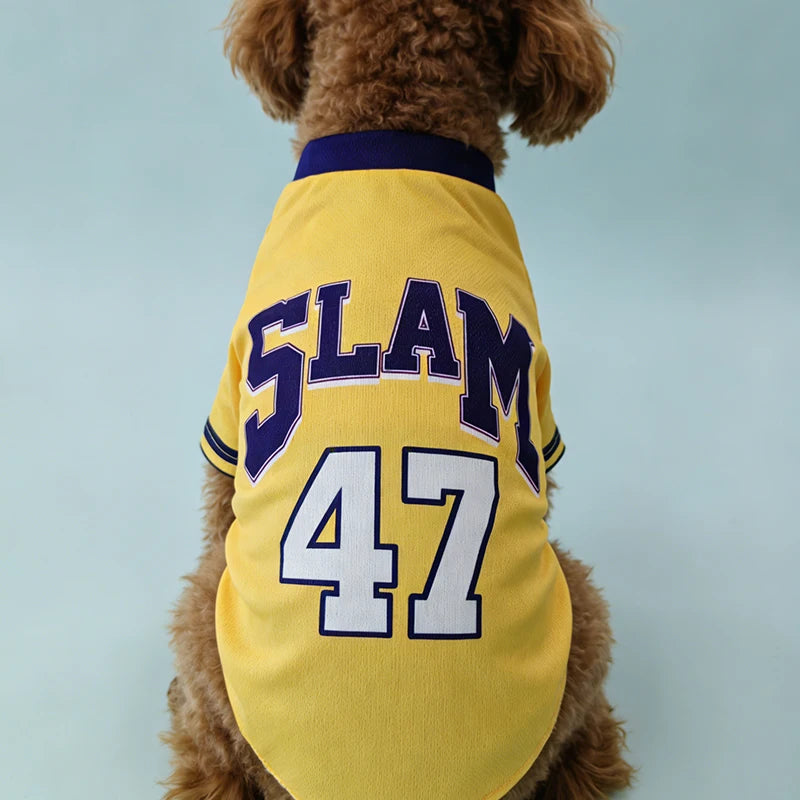 47 Mesh Breathable Dog Clothes Teddy Sport Large Dog Jersey Basketball Clothing Puppy T-Shirts Summer Pet Cat Shirts
