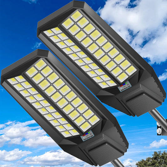 2PACK 8000W Solar Light Outdoor Solar Street Light With Motion Sensor Garden Wall Lamp Waterproof Solar Powerful Street Light