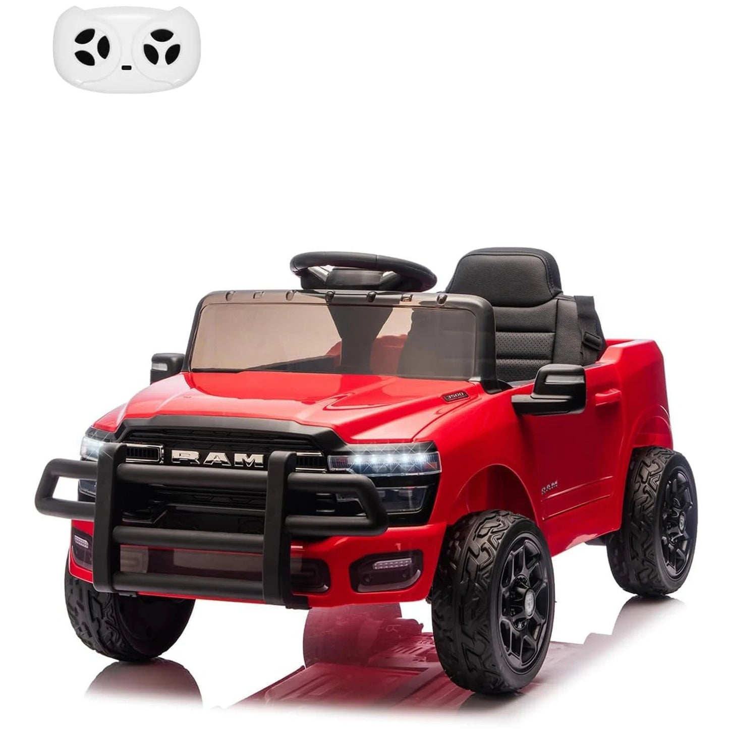 12V Electric Ride On Truck Car w/Remote Control, Electric Pickup Car Toy for Kids Toddlers,Spring Suspension, LED Lights, Music