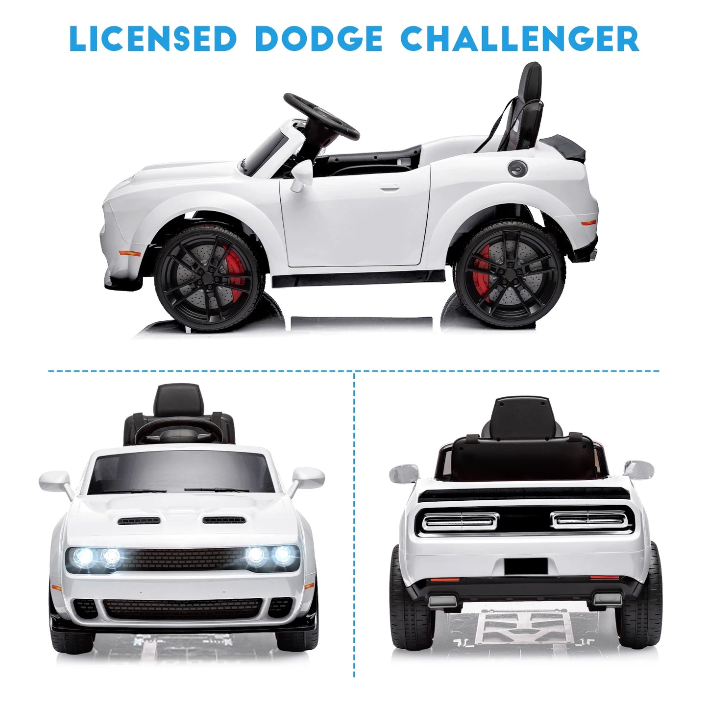 Ride on Car for Kids, 12v Toddler Ride on Toy with Remote Control,Spring Suspension,Music,LED Lights,Bluetooth for Boys Girls