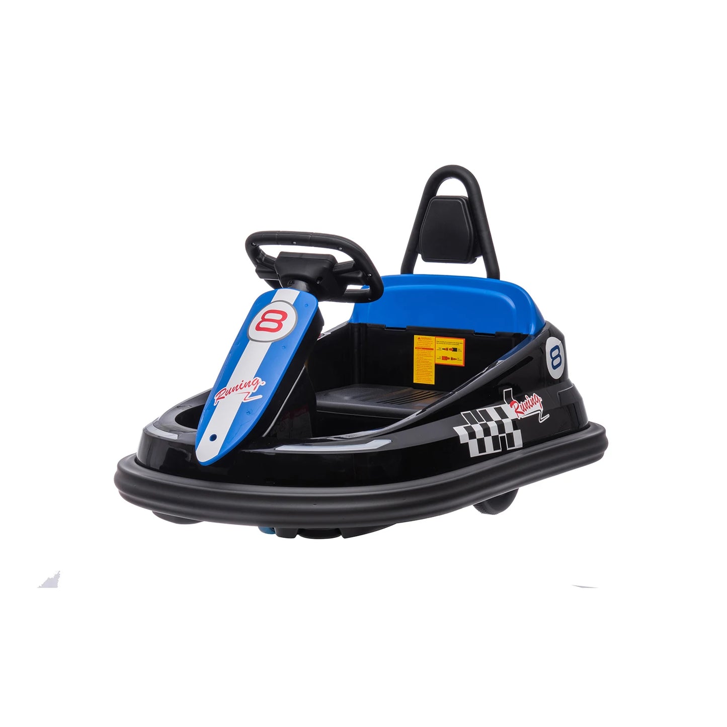 Bumper Car for Toddlers 6V Electric Ride On Toys for Kids 1.9 MPH Max Speed Steering Wheel 360 Degree Spin Lights Music & Horn