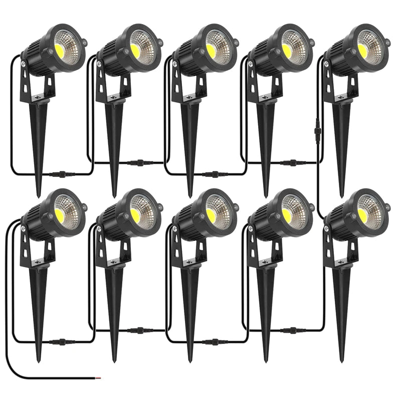 2/4/6/10 in 1 IP65 Waterproof 2 Meters Waterproof Wiring LED Garden Lights Outdoor Lawn Lamp Safety Low Voltage Street Lights