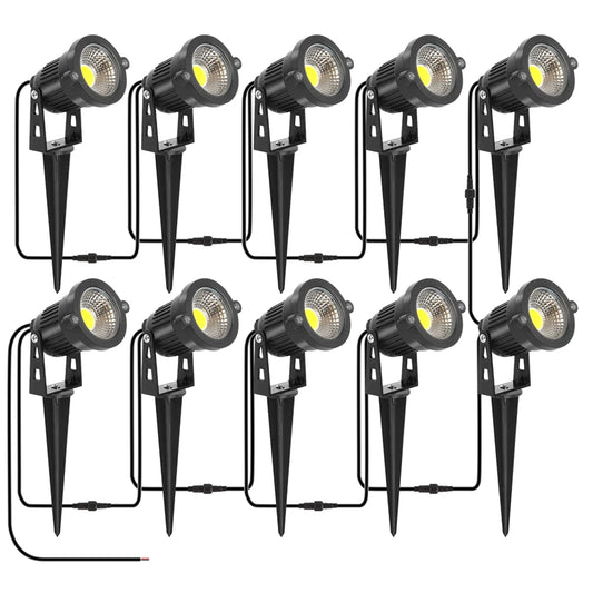 2/4/6/10 in 1 IP65 Waterproof 2 Meters Waterproof Wiring LED Garden Lights Outdoor Lawn Lamp Safety Low Voltage Street Lights
