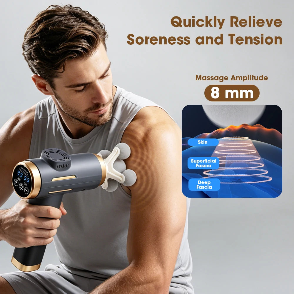 Electric Massage Gun 99 Levels High-Frequency Vibration Powerful Fascia Gun for Body Muscle Relief Arm And Leg Massager