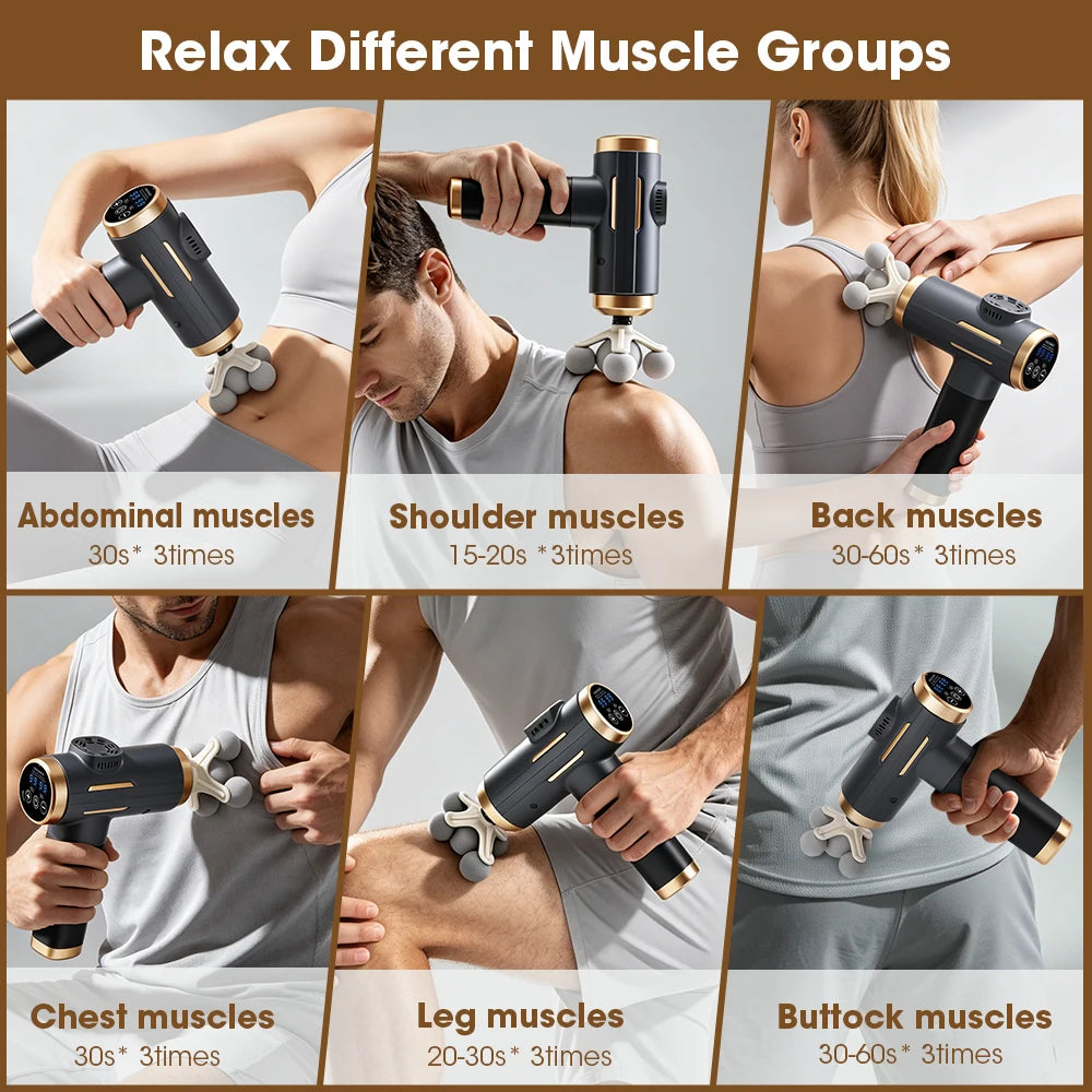 Electric Massage Gun 99 Levels High-Frequency Vibration Powerful Fascia Gun for Body Muscle Relief Arm And Leg Massager