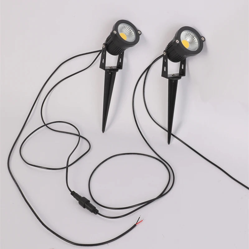 2/4/6/10 in 1 IP65 Waterproof 2 Meters Waterproof Wiring LED Garden Lights Outdoor Lawn Lamp Safety Low Voltage Street Lights