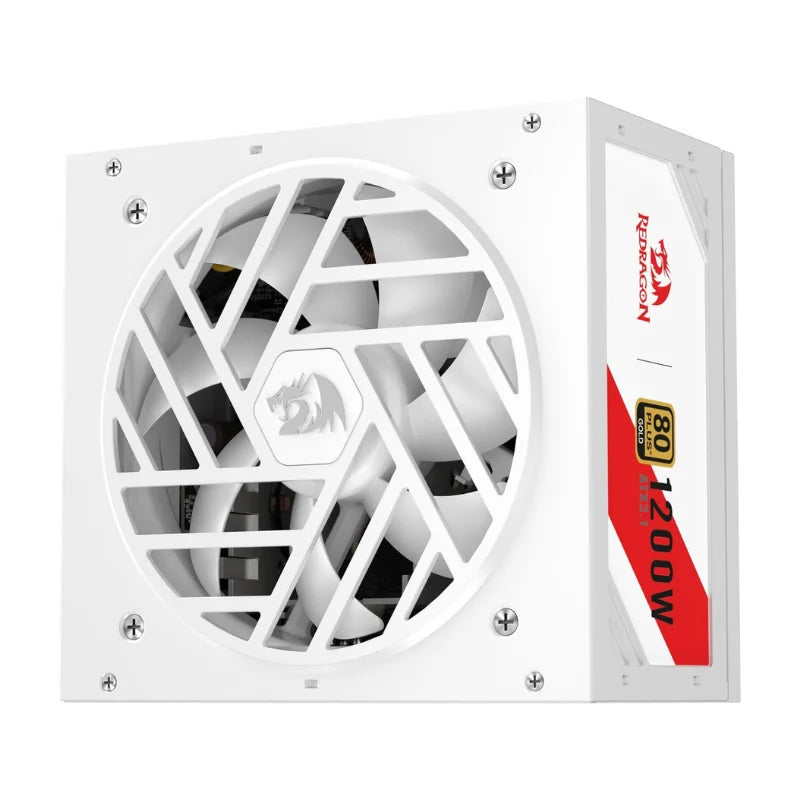 Redragon RGMS-1200W PRO 80+ Gold 1200 Watt w/Upgraded ATX 3.1 & PCIe 5.1 Fully Modular, Compact 150mm Size Power Supply