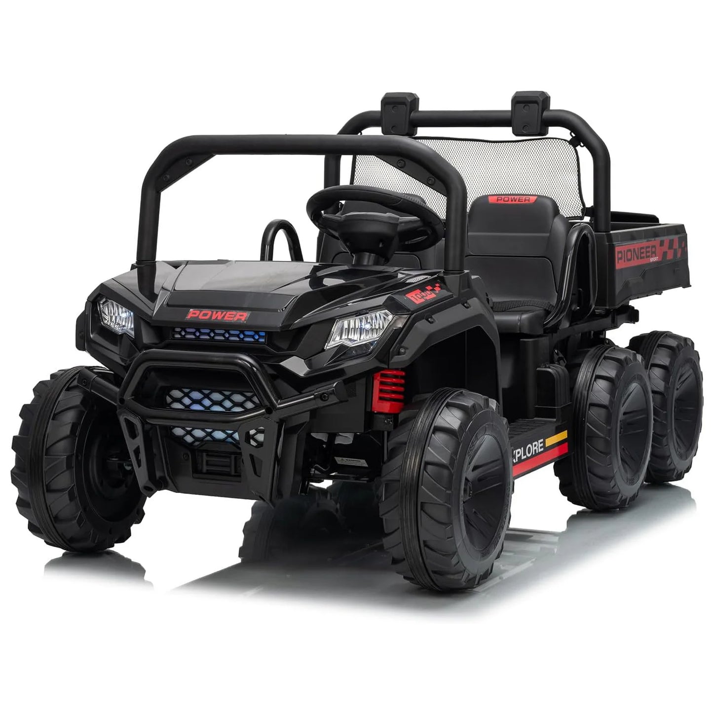 24V 4WD Electric Dump Truck for Kids Boys Girls 2-Seater Ride-on Toy with Parent Remote Control,Music Player, Off-Road Vehicle