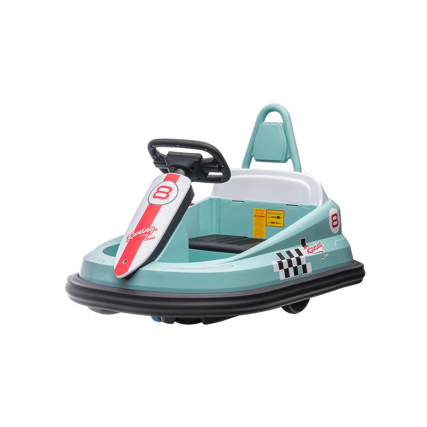 Bumper Car for Toddlers 6V Electric Ride On Toys for Kids 1.9 MPH Max Speed Steering Wheel 360 Degree Spin Lights Music & Horn